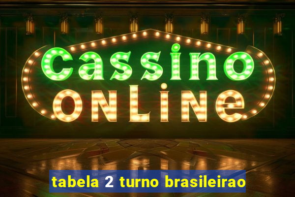 tabela 2 turno brasileirao